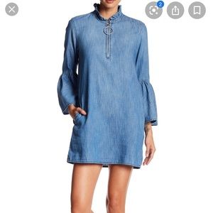 Blank NYC Denim Bell Sleeve Dress
